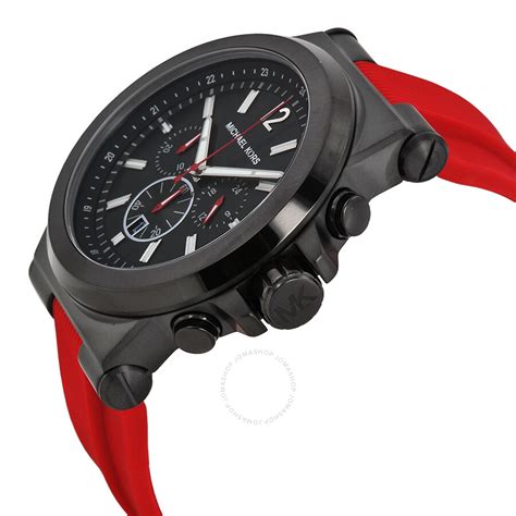 michael kors watches red leather strap|Michael Kors silicone watch band.